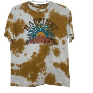Fifth Sun Happiest Camper Graphic T-shirt tie dye size medium